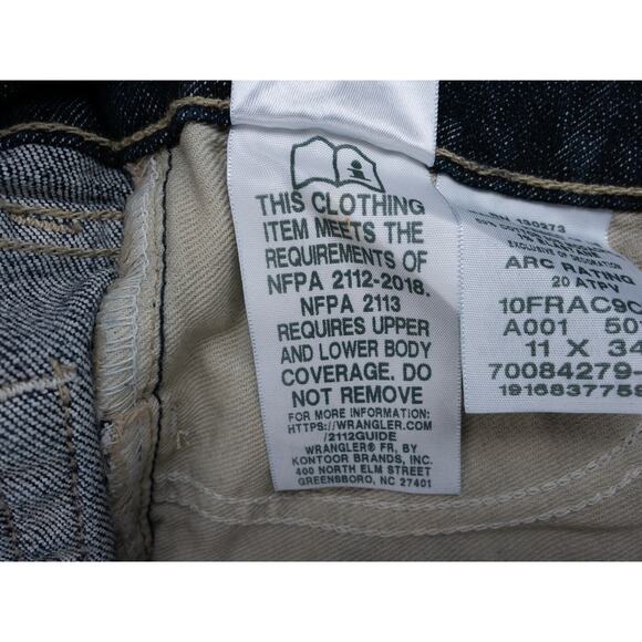 Wrangler FR Jeans Womens 11x34 Blue Mae Retro Bootcut Flame Resistant Stretch - Picture 6 of 16